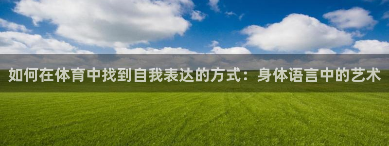 杏耀平台登录官网：如何在体育中找到自我表达的方式：身体语言中的艺术